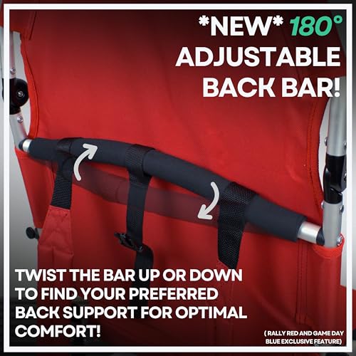 Padded Bleacher Seat – The Ultimate Reclining Stadium Chair with Full Back & Neck Support and 360° Swivel – Lightweight, Foldable, and Portable with Backpack Straps - Patent Pending