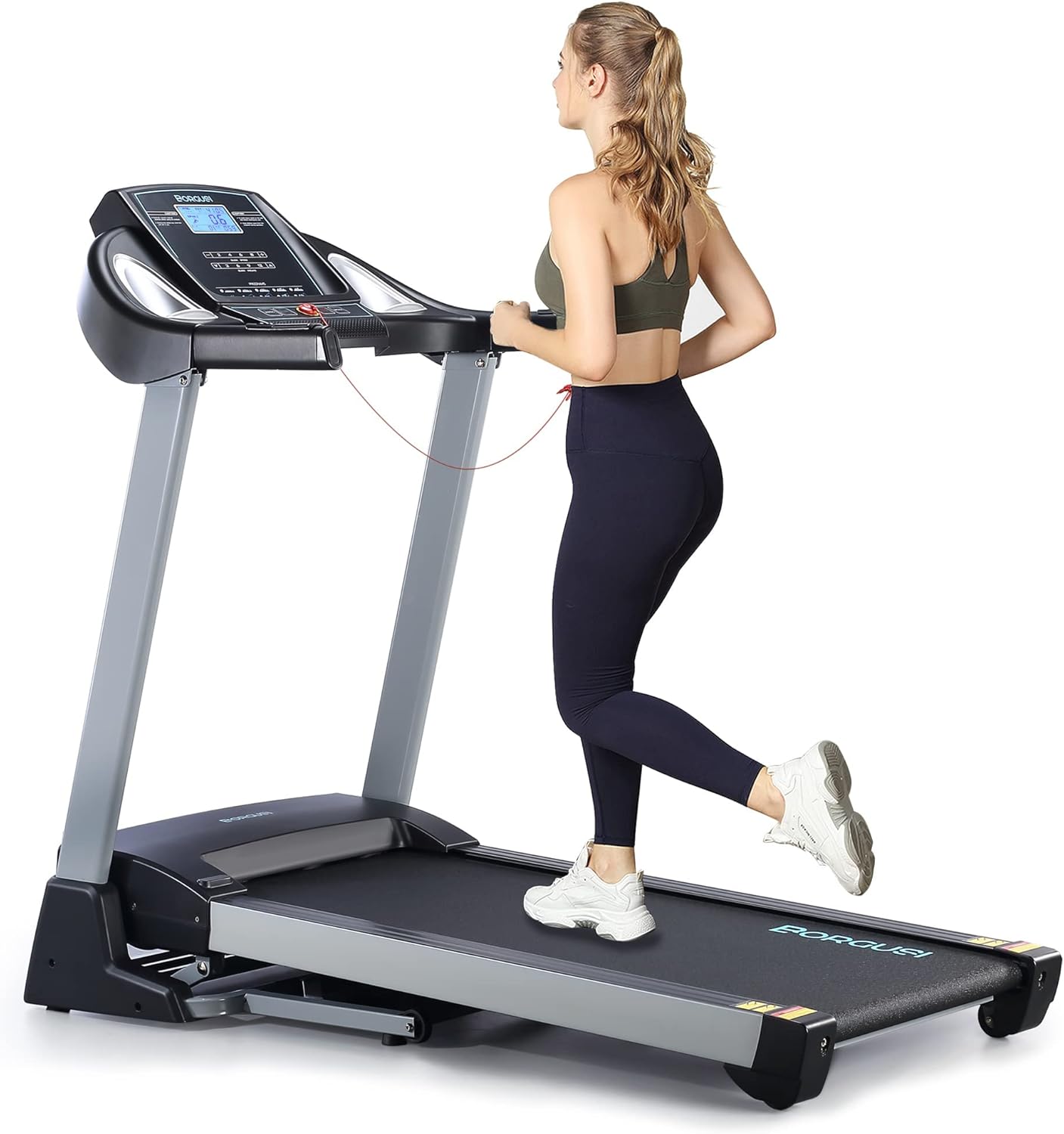 Treadmill with 15% Auto Incline and 350 LBS Capacity, 3.5 HP Folding Electric Treadmill Running Machine with Bluetooth Speaker for Home Use, 20" Wide Tread Belt, Max 10MPH Speed