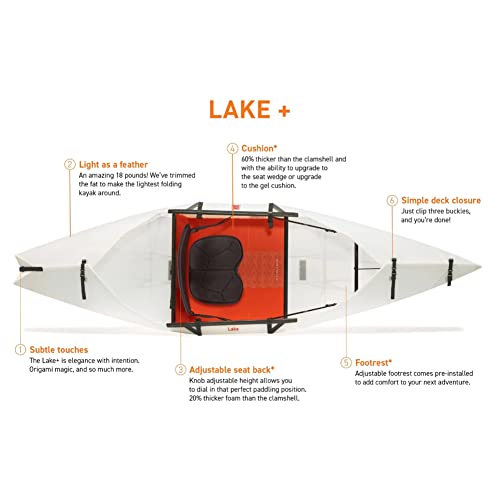 Oru Kayak Foldable Kayak Lake Sport | Lightweight, Portable & Stable - Lake and River Kayaks - Beginner, Intermediate