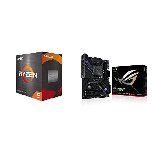 AMD Ryzen 5 5600X 6-core, 12-Thread Unlocked Desktop Processor & ASUS ROG Strix B550-F Gaming AMD AM4 Zen 3 Ryzen 5000 & 3rd Gen Ryzen ATX Gaming Motherboard