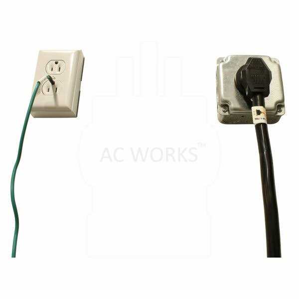 AC WORKS 1.5 ft. 3-Prong 30 Amp Dryer Plug to 4-Prong Dryer Female Connector Adapter S10301430-018 - Shop Hardware Tools Online Store