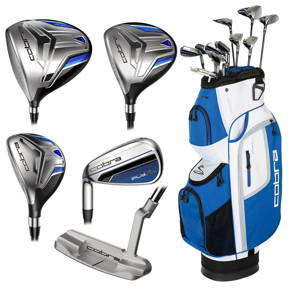 Cobra FLY-XL Complete Set w/ Cart Bag RH Graphite (A)