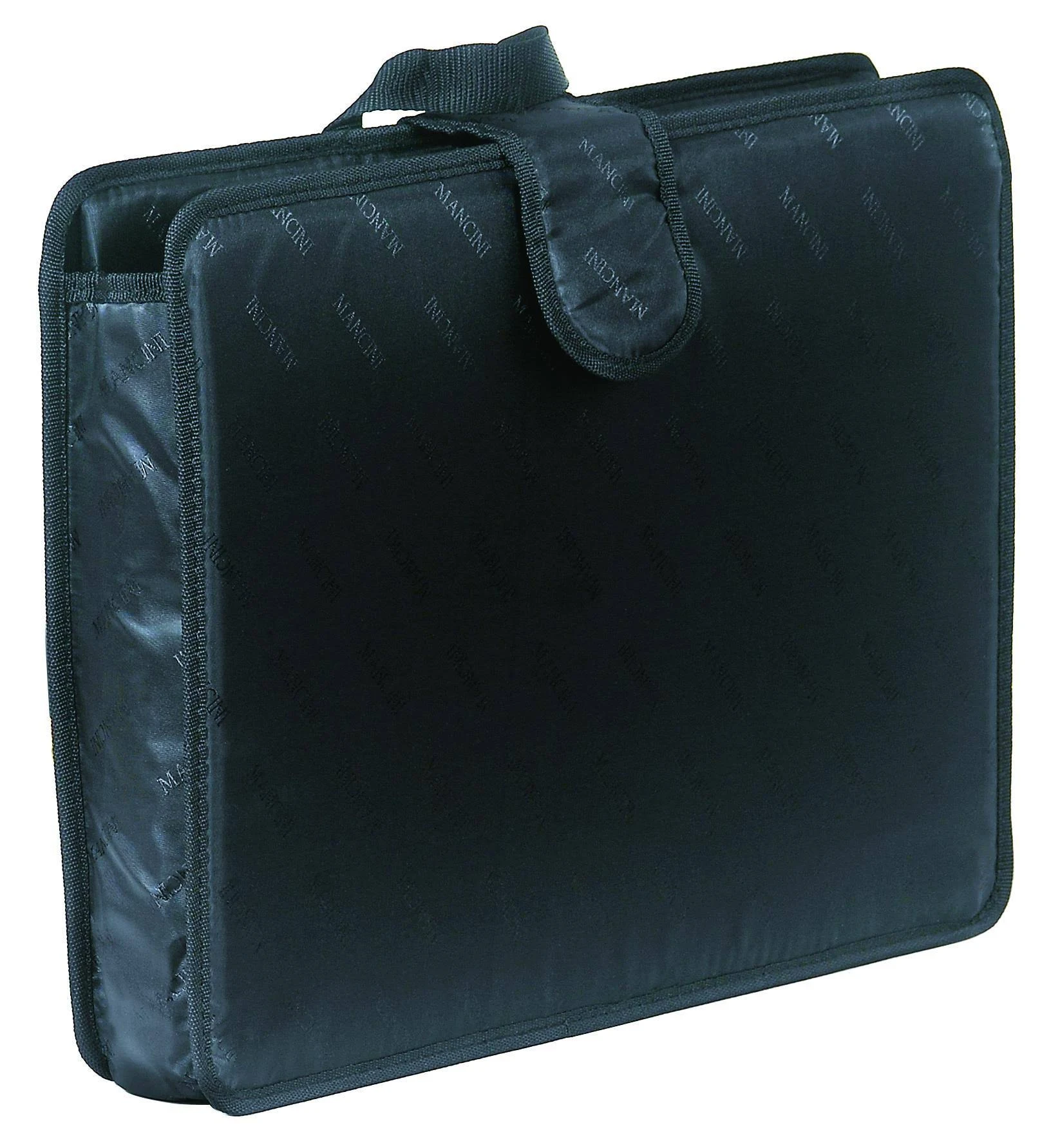 Mancini Leather Goods Wheeled Laptop Catalog Case Black
