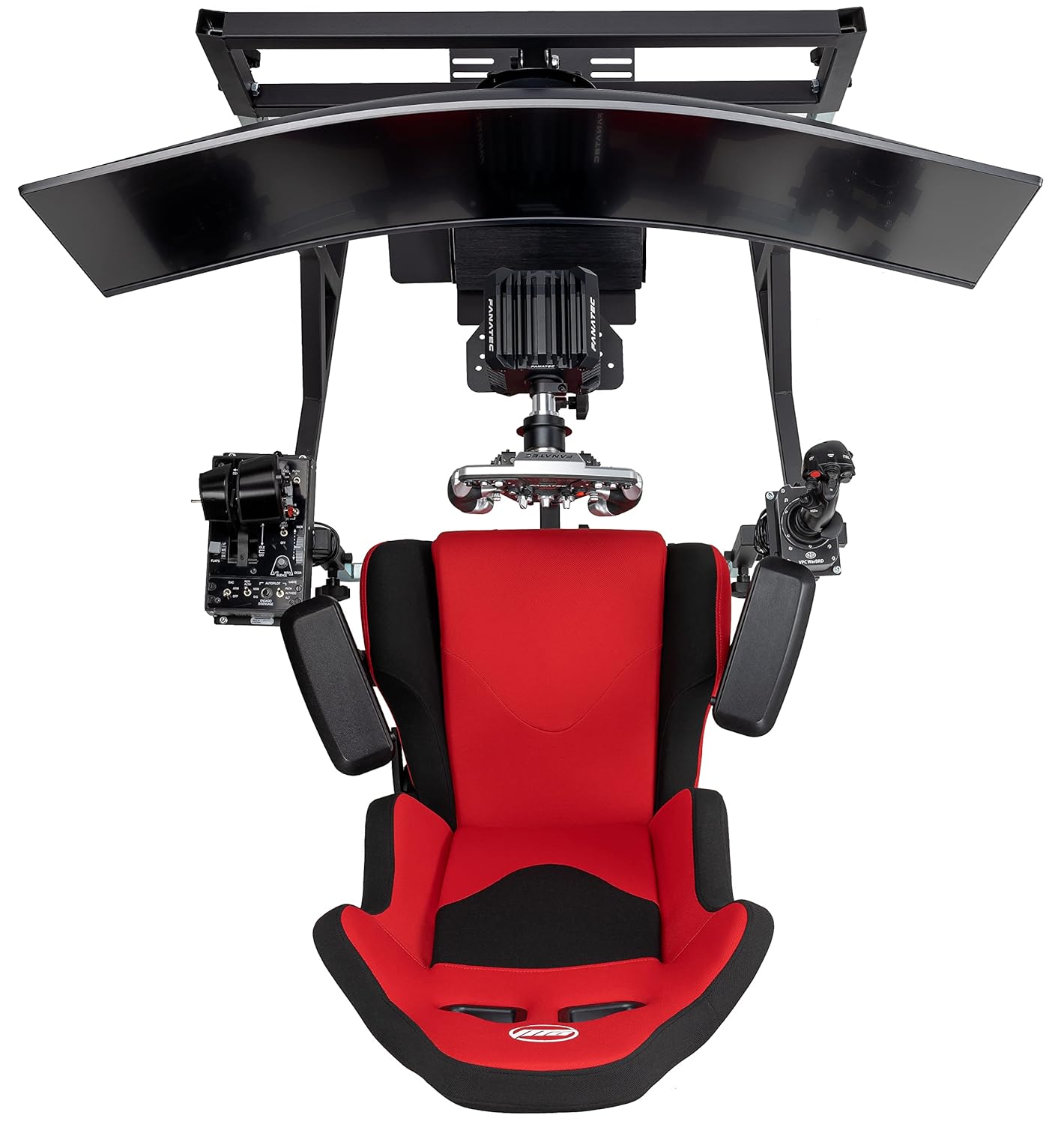 SimFab Triple Monitor Stand for Racing and Flight Simulators Model LD | Up to 100x100mm VESA Mount or M4/M5 Hardware (Triple Monitor Stand, Light Duty Mount Brackets)