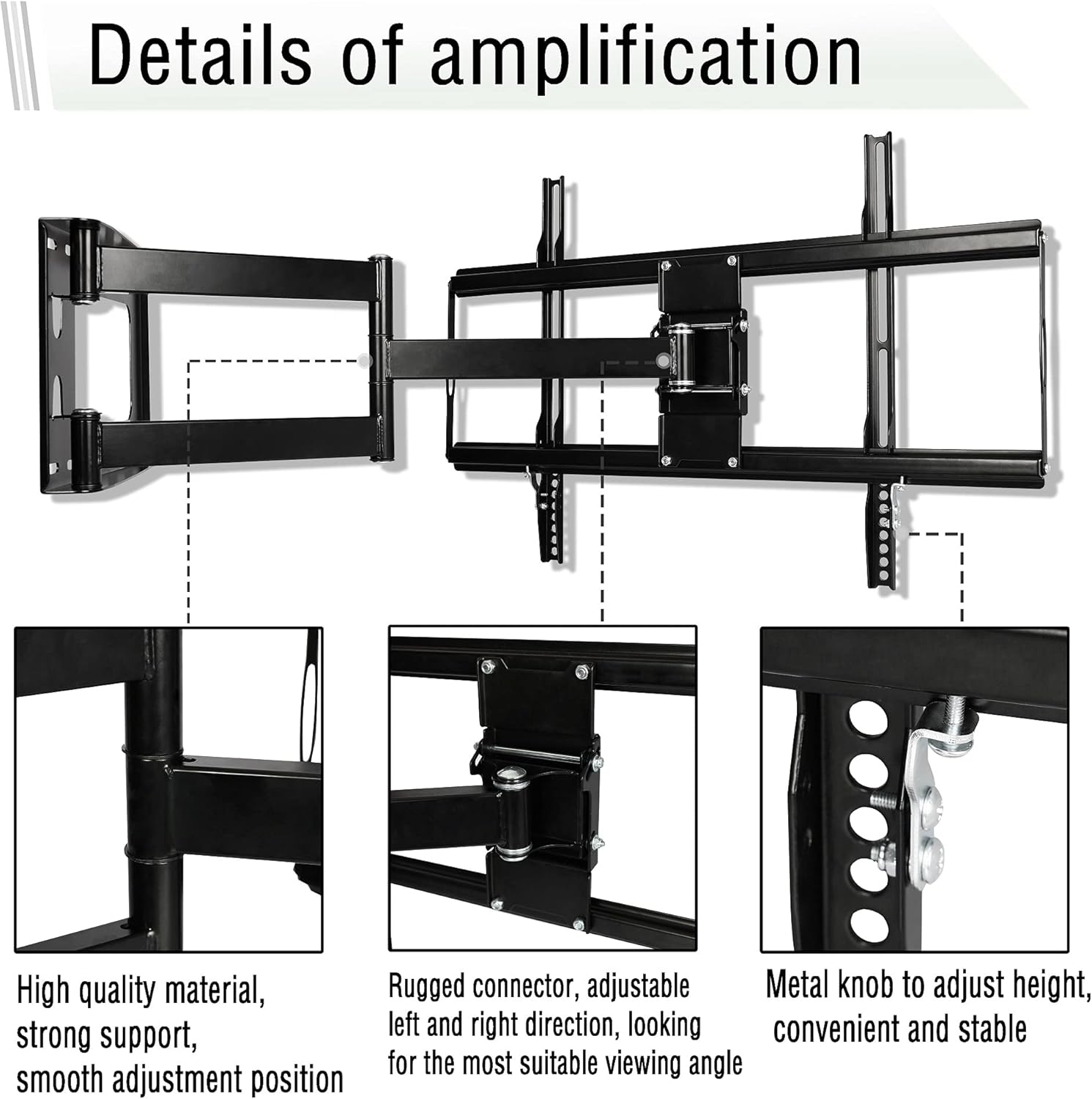 TV Wall Mount Full Motion TV Bracket for Most 32-70Inch Flat Screen TVs, TV Mount with Articulating Dual Arms Tilt Swivel 14" Extend, Wall Mount TV Bracket VESA 600x400mm TV Monitor Mount,Up to 99lbs Pack of 2