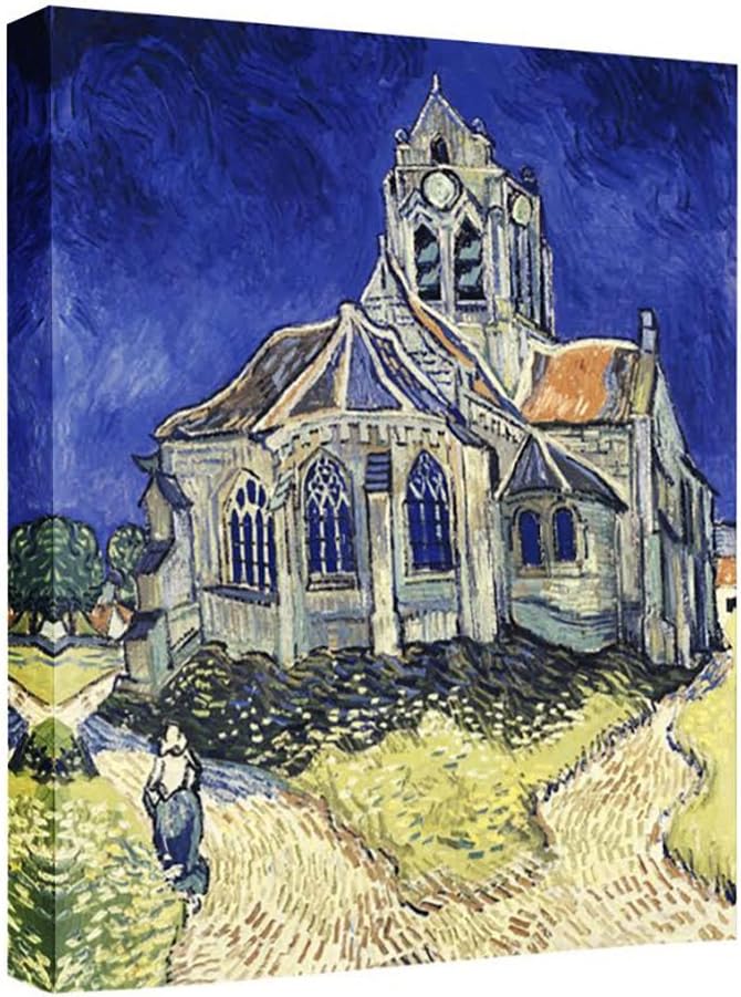 Eliteart - Starry Night Over The Rhone by Vincent Van Gogh Giclee Art Canvas Prints- Framed Size:27 3/5 x34 3/5