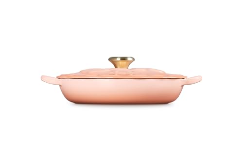 Le Creuset Signature Enameled Cast Iron Petal Braiser, 2.25qt., Coastal Blue