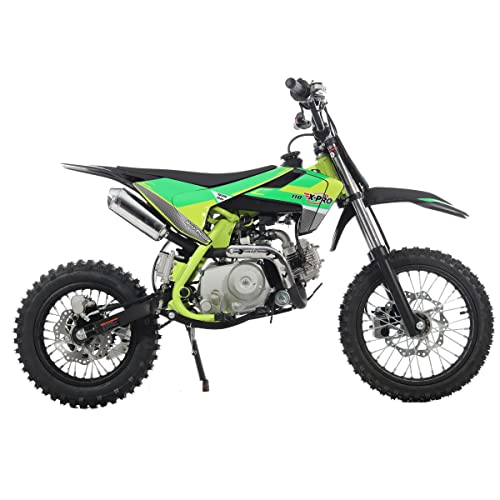 X-PRO X29 110cc Dirt Bike with Automatic Transmission, Electric Start,14"/12" Tires! Assembled and Tested! (Black)