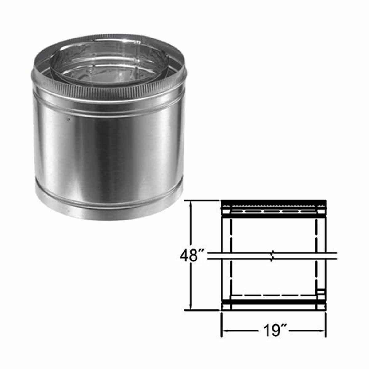 Duravent 16DCA-48 16 x 48 in. Chimney Pipe