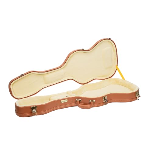 Crossrock Relief Series 335 Guitar Case for ES-335 & Semi-Hollow Electric Guitars | Carved Smoke Blue Finish, Monochrome Blue Velvet Interior, Lock – Premium Wooden Hardshell