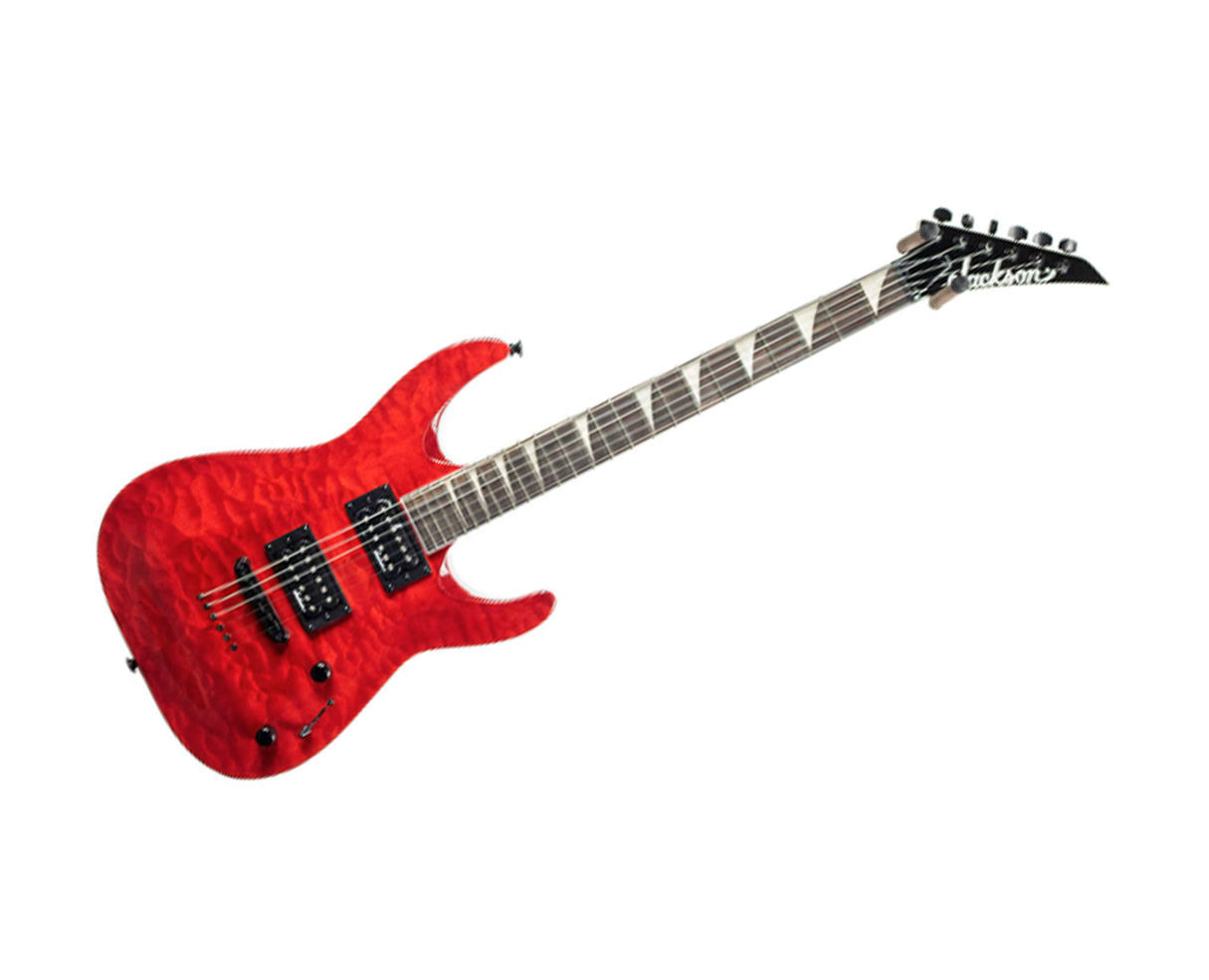 Jackson JS32TQ Dinky Arch Top - Transparent Red