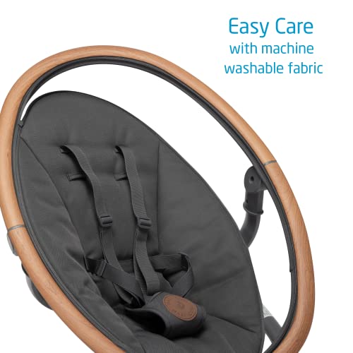 Maxi-Cosi Cassia Baby Swings for Infants: Smart Portable Baby Swing with Music, Lightweight & Foldable Baby Swing, 360 Rotation Infant Swing, Classic Oat