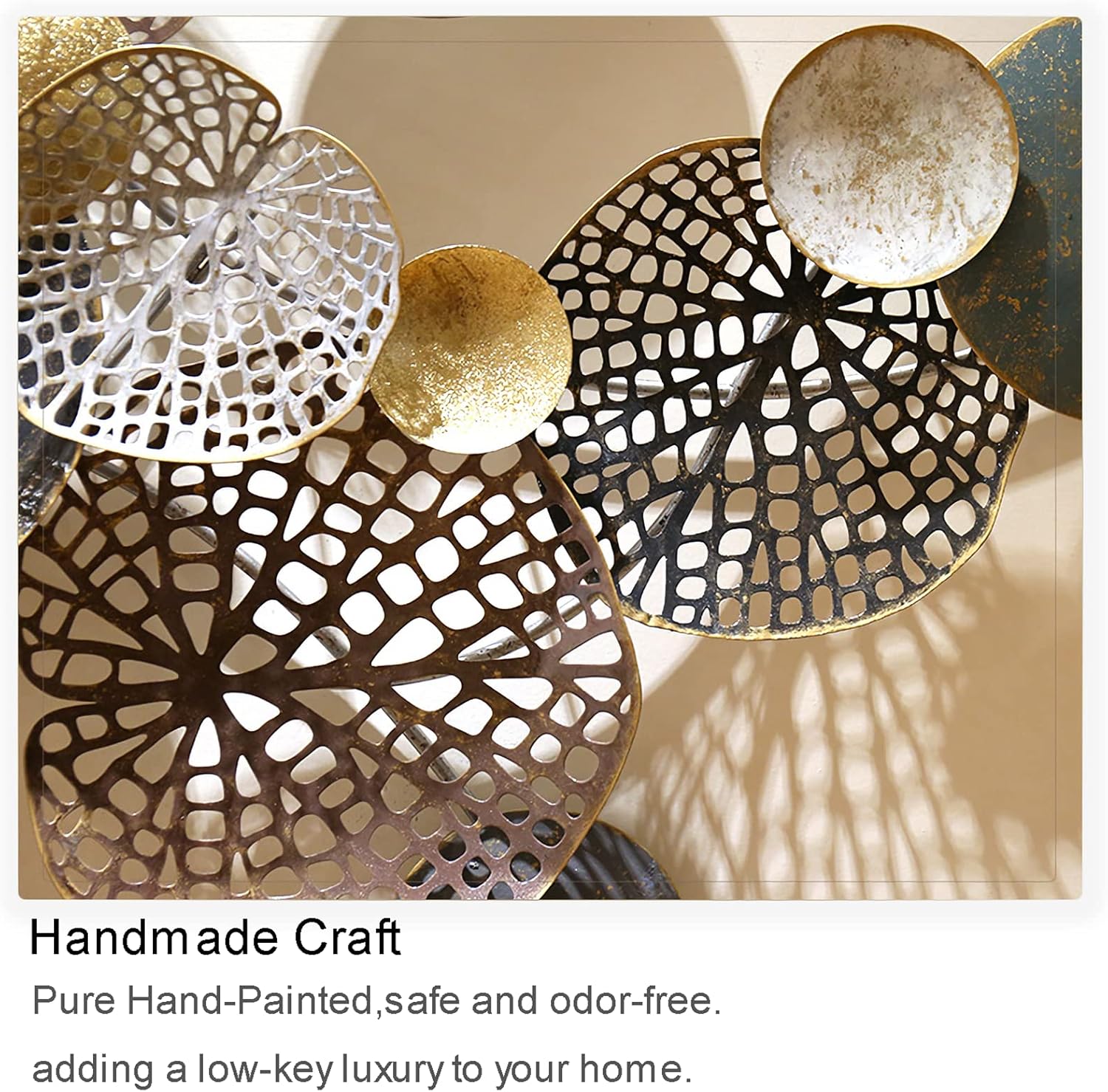 KILELI 3D Metal Wall Art Décor, Wall Decor Living Room,Retro Old Craft Abstract Openwork Wall Sculptures Hanging for Home Decorations, Bedroom, Hotel 52.5 inches X 26.5 inches