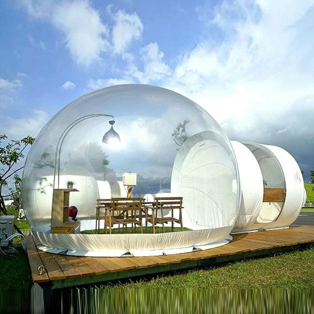 FETCOI 3 Meter Inflatable Tent Transparent Bubble Tent Eco Home Tent + Air Blower