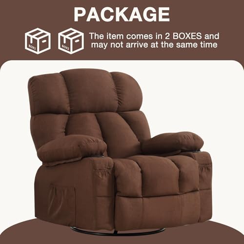 Oversized Power Lift Recliner Chair for Elderly, Big and Tall Lift Chair with Massage and Heat for Living Room, Fabric Electric Recliner Chairs with 4 Side Pockets, USB Charge Port, Blue
