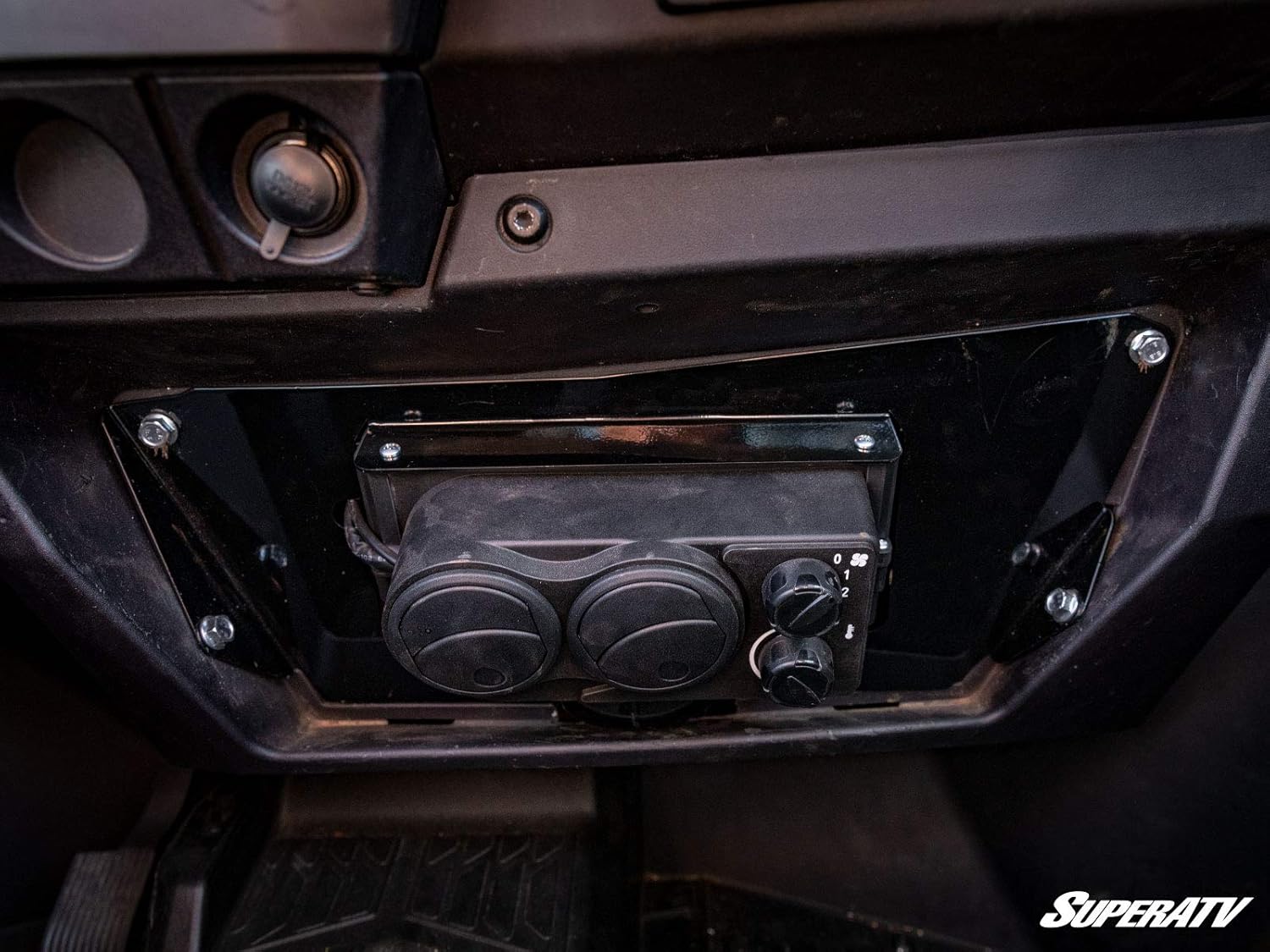 SuperATV Cab Heater for 2018+ Polaris Ranger XP 1000 / 2019+ Polar Ranger XP 1000 Crew - Adjustable Temperature & Fan Speeds!