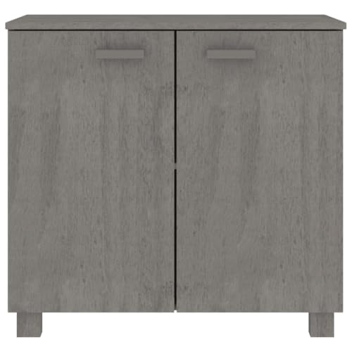 Buffets & Sideboards Sideboard Light Gray 33.5"x13.8"x31.5" Solid Wood Pine,Rustic Farmhouse Pine Sideboard with 2 Doors for Ample Home Storage Cabinets & Storage