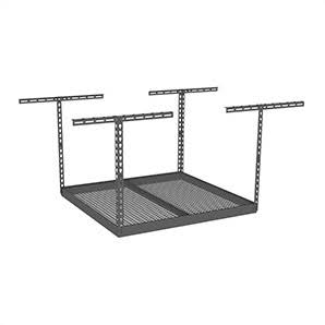 SafeRacks 4x4 Overhead Storage Rack 18x22 to 33x22 Drop - Hammertone