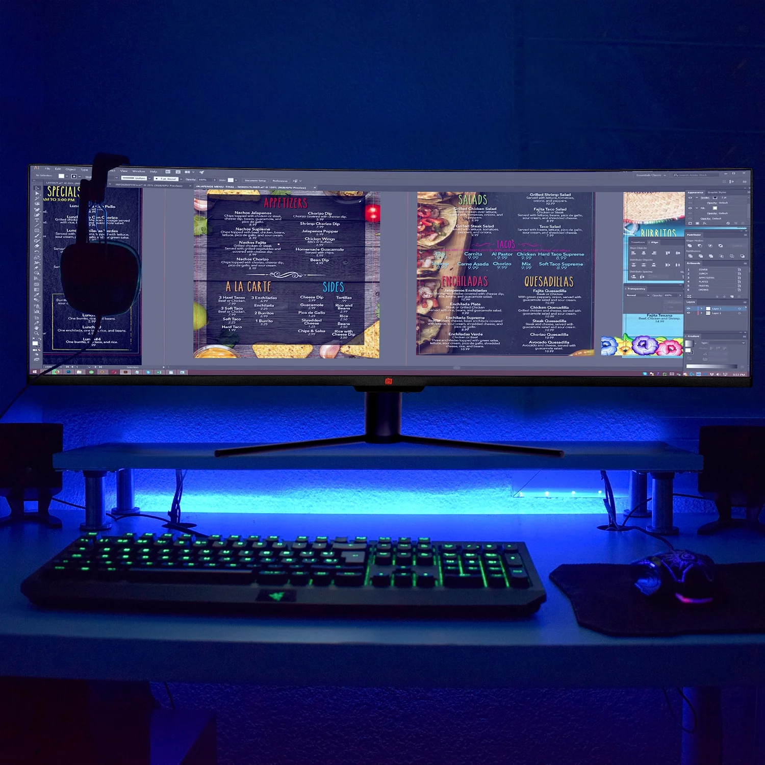 Deco Gear 49" Curved Ultrawide E-LED Gaming Monitor, 32:9 Aspect Ratio, Immersive 3840x1080 Resolution, 144Hz Refresh Rate, 3000:1 Contrast Ratio (DGVIEW490)