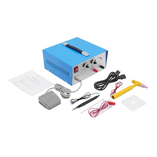 Jewelry Spot Welder Machine, 110V Portable Pulse Sparkle Spot Welder, 600W 80A Electric Spot Welder with Foot Pedal, Adjustable Permanent Jewelry Welder Kit for Rapid Welding of Gold Silver Iron