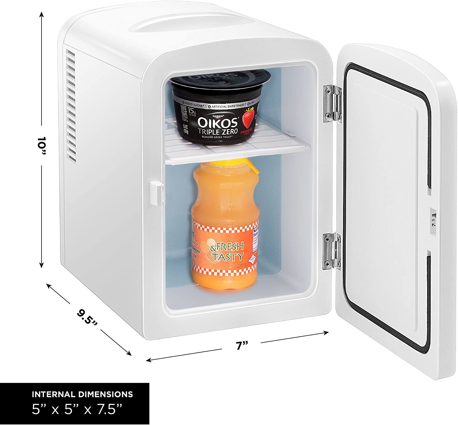 Chefman White 4L Portable Mini Fridge with Warming Function