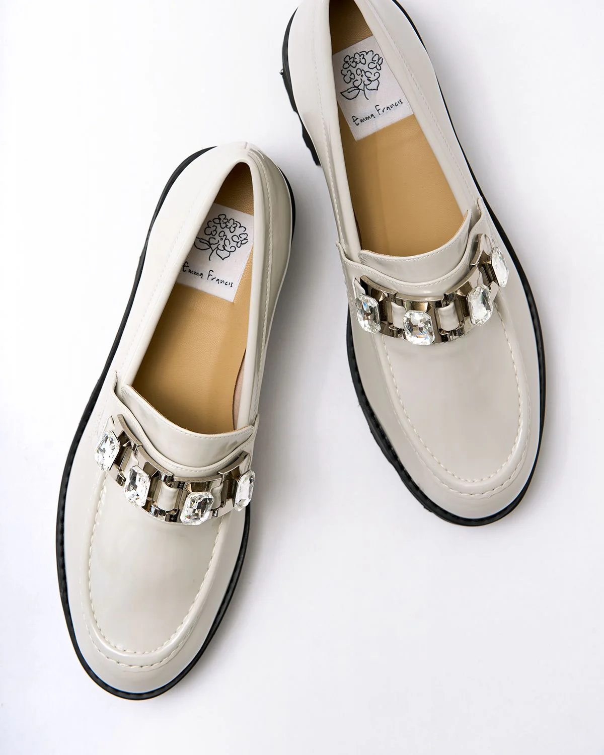 [24SS] Emma Francis Track Sole Beaded Loafers