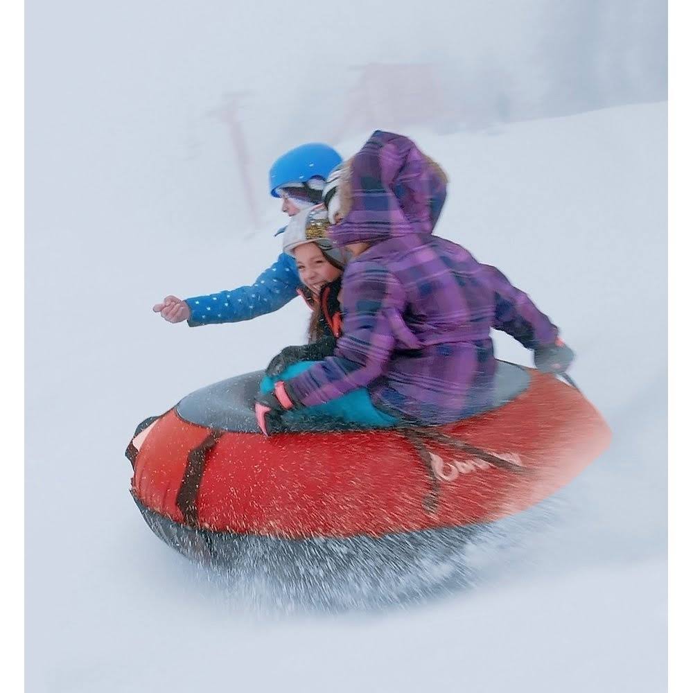 Ultimate Towable Snow Tube Sled and Heavy Duty Cover (50x22 Blue) | Made in USA