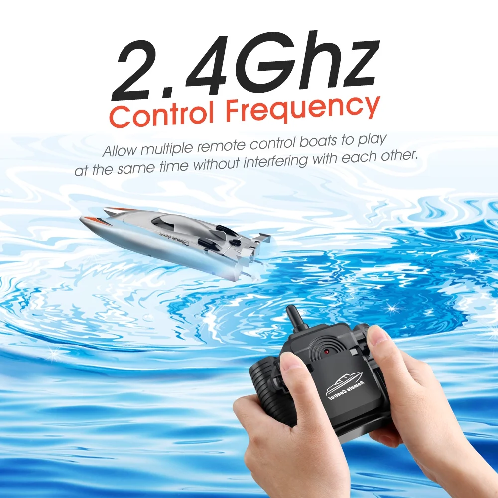 RC Boats for Kids Adult 25KM/H High Speed Racing Boat 2 Channels Remote Control Boats for Pools Racing Boat