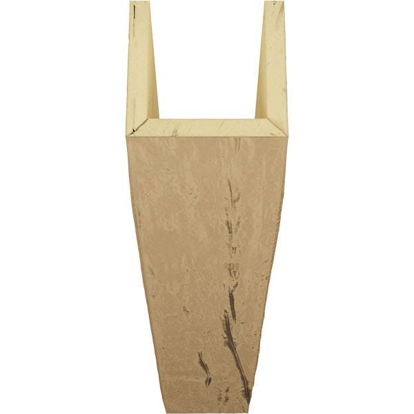 Ekena Millwork BMRW3C0040X060X216PP 4x22W x 6x22H x 18&L 3-Sided (U-beam) Riverwood Endurathane Faux Wood Ceiling Beam, Natural