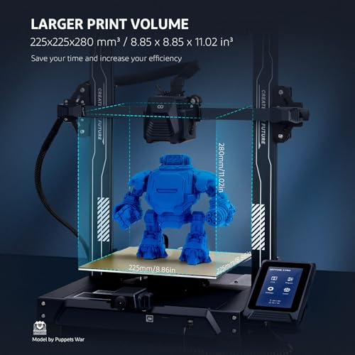 ELEGOO Neptune 3 Pro FDM 3D Printer with Auto Bed Leveling, Dual-Gear Direct Extruder, Dual Lead Screw Drive, Removable Capacitive Screen, 8.85x8.85x11in Large Printing Size
