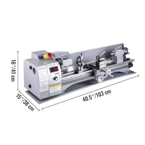 VEVOR Metal Lathe, 8.26"x28.3" Lathe Machine, 2500 RPM Variable Speed Change 750W Brushless Motor Precision Lathe Milling Machine for Various Metal Turning Working