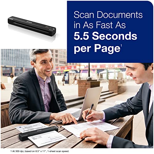 Epson - Workforce ES-C320W - Wireless Compact Desktop Document Scanner - 2-Sided Scanning and Auto Document Feeder - Paper and Card Scanner - Black