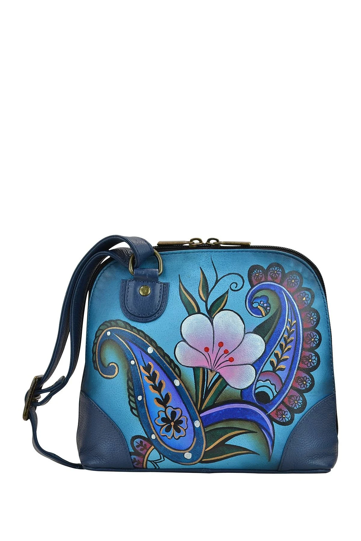 Anna by Anuschka Leather Small Multi Compartment Zip-Around Organizer