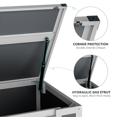 DWVO 5x3 FT Outdoor Storage Shed with Reinforced Floor, All-Weather Resin Storage Shed with Lockable Door & Window, Waterproof Plastic Tool Storage for Garden, Backyard, Patio, Lawn