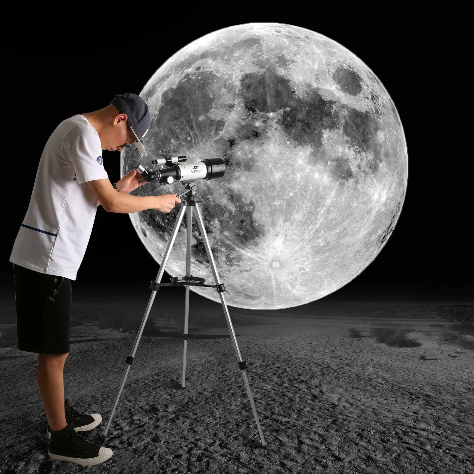 Gskyer Telescope, Travel Scope, 70mm Aperture 400mm AZ Mount Astronomical Refractor Tel