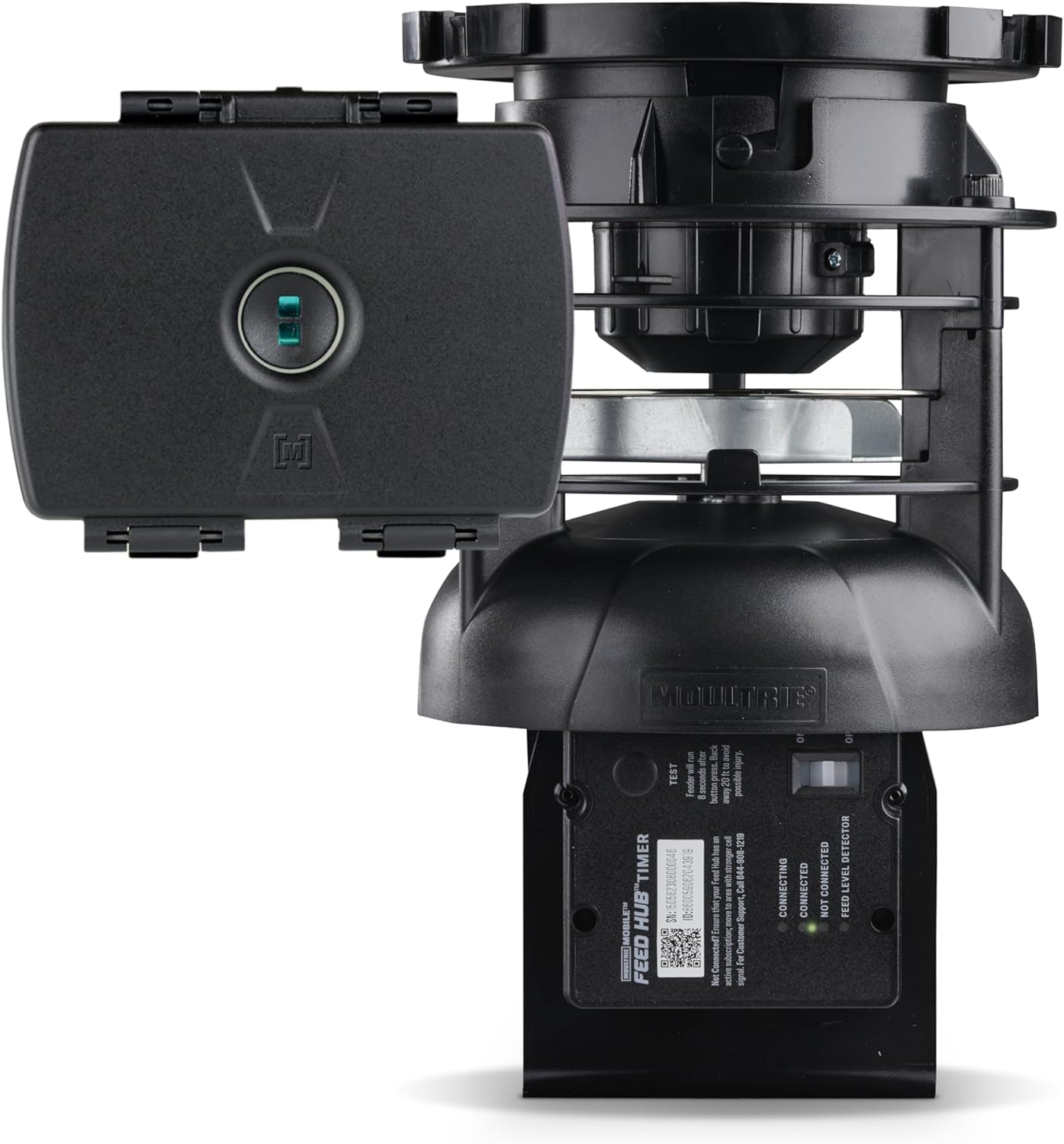 Moultrie Feed Hub Kit - Pro Hunter 2 Cellular Feeder Kit - Cellular Feeder System with Feed Level Detector and Spincast Spreader - Universal Fit for Most Spincast Wildlife Feeder Hoppers