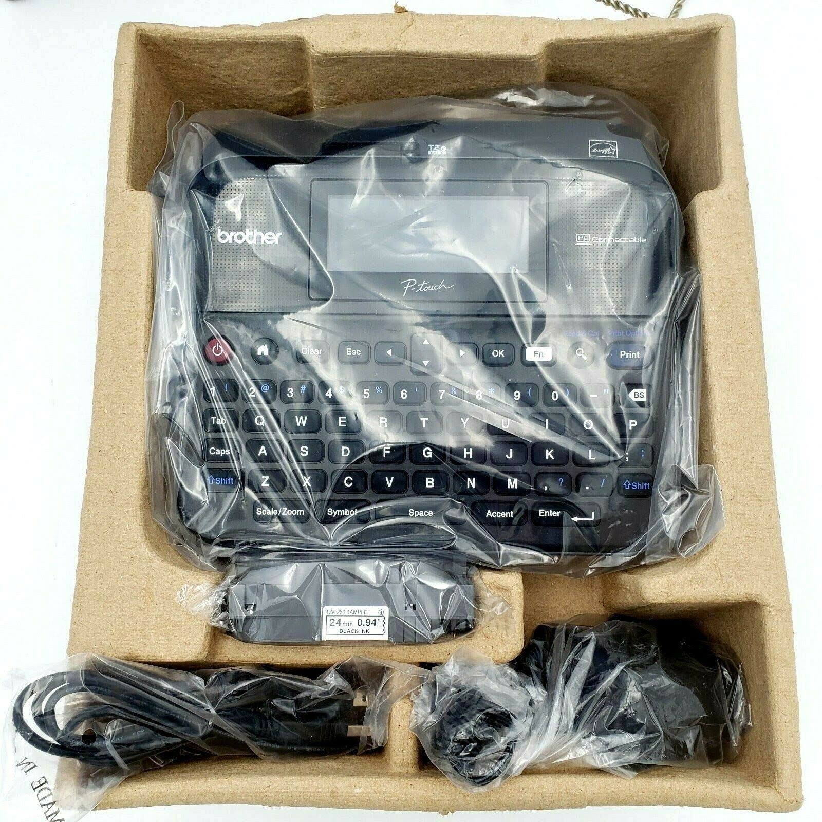 Brother P-Touch PT-D600 Monochrome Thermal Transfer Label Printer - Black/Dark Gray