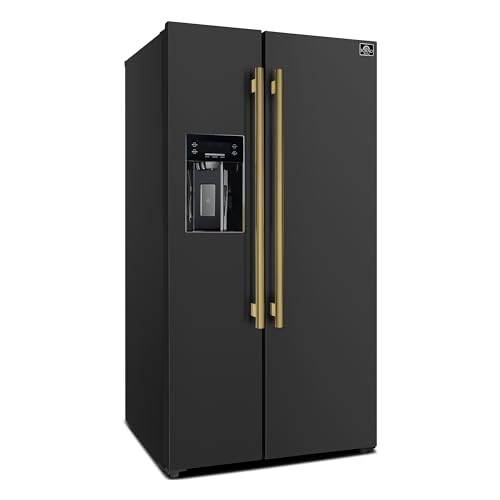 Forno Freestanding 36 Inch Side-by-Side Refrigerator and Freezer with 20 Cubic Ft. Capacity, Stainless Steel Built-In Fridge
