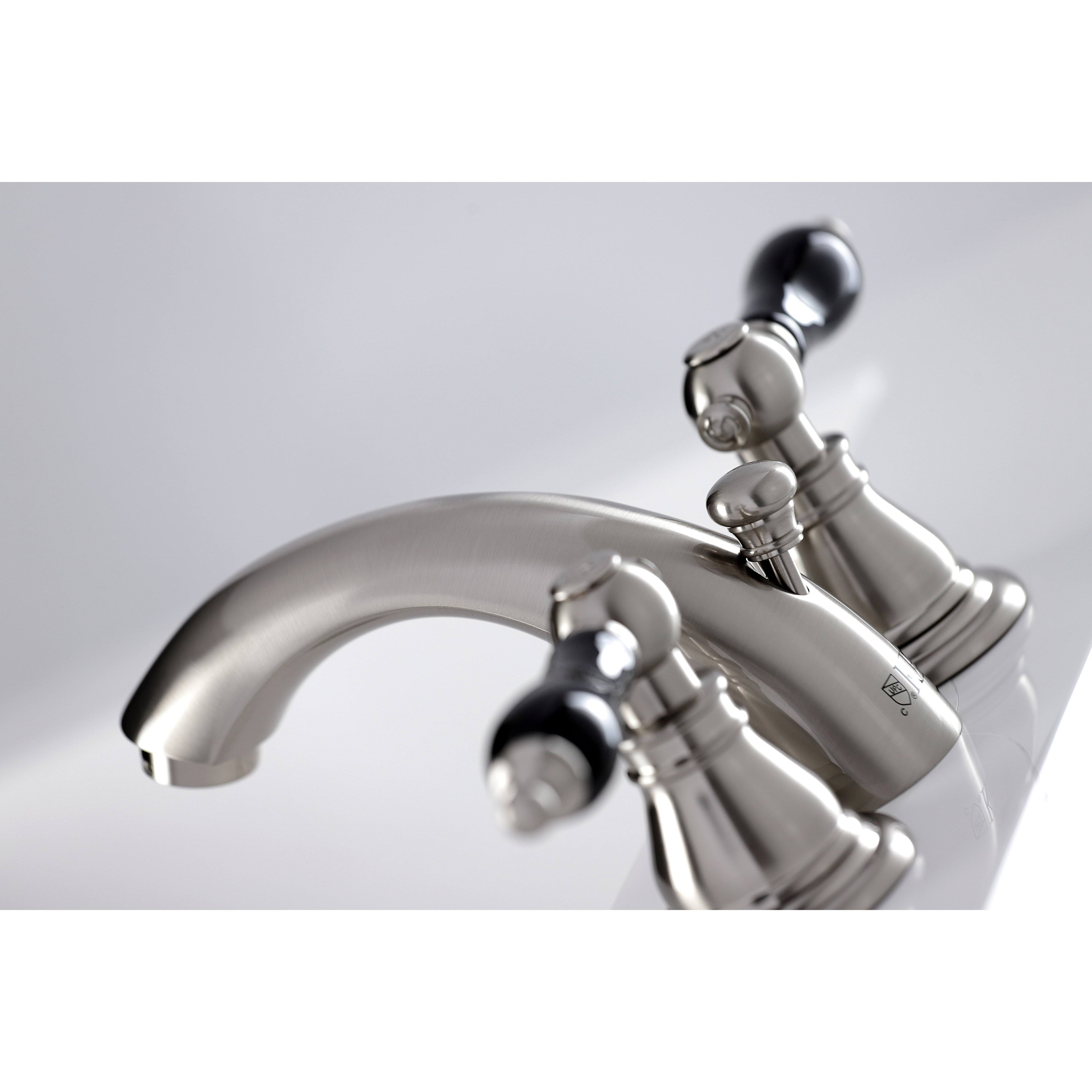 Kingston Brass KB952AKL Duchess Widespread Bathroom Faucet with Plastic Pop-Up Polished Brass