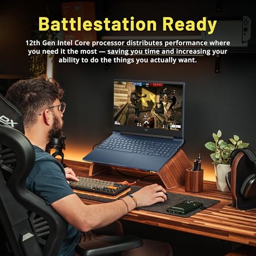 HP Victus 15.6" 144Hz FHD Gaming Laptop, Intel i5-12450H, 32GB RAM, 1TGB PCIe SSD, NVIDIA GeForce RTX 3050, Backlit Keyboard, Win 11 Pro, Blue, 256GB Docking Station Set