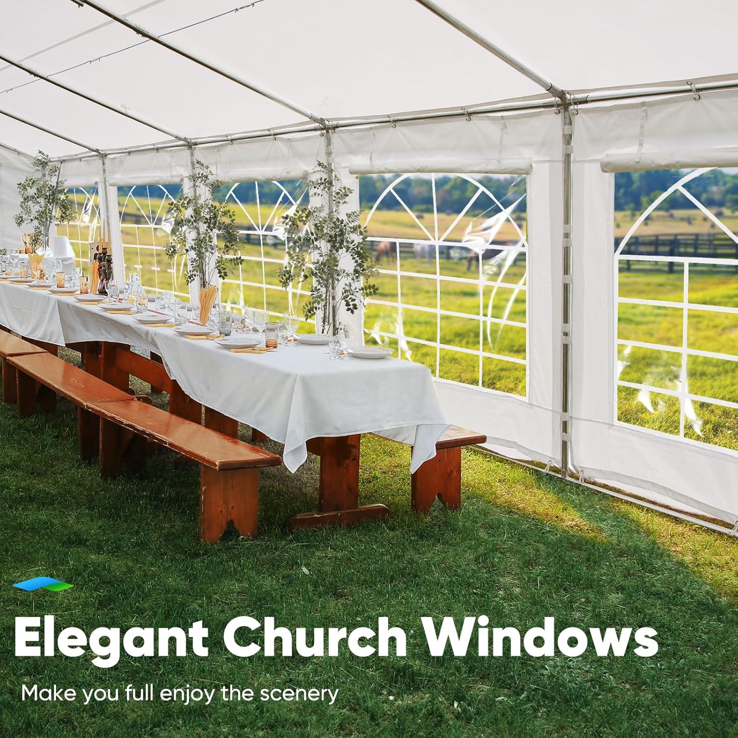 Quictent Premium 20x40 Party Tent Heavy Duty Outdoor Galvanized Gazebo Wedding Tent Carport Event Shelter Large Canopy Tent with Storage Bags(Ripple)