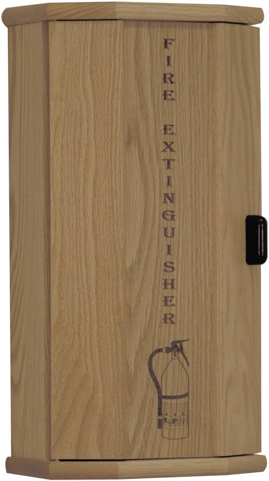 Wooden Mallet Fire Extinguisher Cabinet, 5-Pound, Mahogany/Engraved