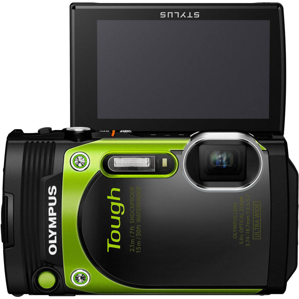Olympus Stylus Tough TG-870 16.0 MP Compact Digital Camera - 1080p - Green