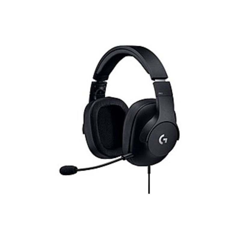 Logitech Pro Headset - Stereo - Wired - 32 Ohm - 20 Hz - 20 kHz - Over-the-head - Binaural - Circumaural - 6.56 ft Cable - Cardioid, 981-000720
