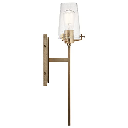 Kichler, Alton 22.25 inch 1 Light Wall Sconce with Clear Seeded Glass in Champagne Bronze, 45295CPZ