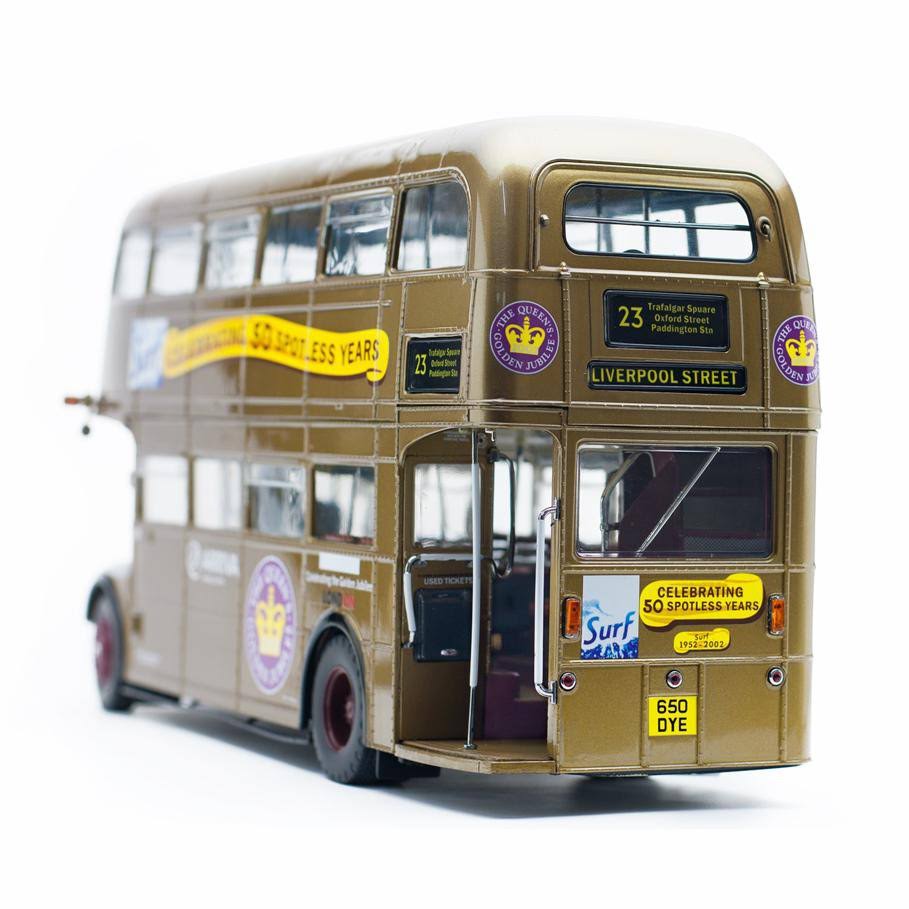 Routemaster RM #60cm Liverpool Street Double Decker Bus Gold 1/24 Diecast Model by Sunstar 2942