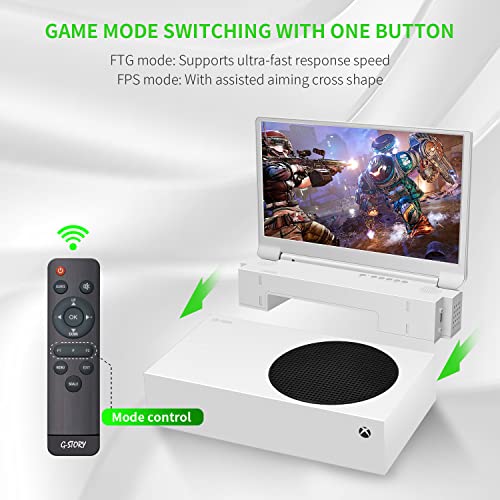 G-STORY 15.6" Portable Monitor for Xbox Series S 4K Portable Gaming Monitor IPS Screen for Xbox Series S（not Included） with Two HDMI, HDR, Freesync Game Mode Travel Monitor