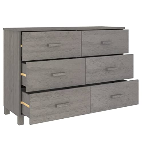 Buffets & Sideboards Sideboard Light Gray 44.5"x15.7"x31.5" Solid Wood Pine,Multipurpose Wooden Sideboard with Ample Storage and Display Space Cabinets & Storage