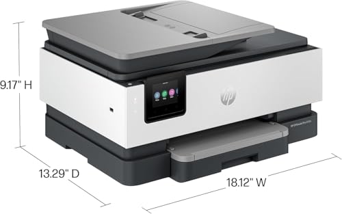 HP OfficeJet Pro 8139e Wireless All-in-One Color Inkjet Printer, Print, scan, Copy, fax, ADF, Duplex Printing Best-for-Home Office, 1 Year Instant Ink Trial Included