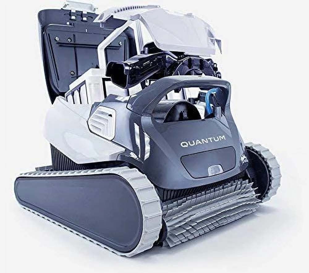 DOLPHIN Quantum Automatic Robotic Pool Cleaner with Extra-Large Filter Basket and Intense Waterline Scrubbing Power, Ideal for In-ground Swimming Pools up to 50 Feet